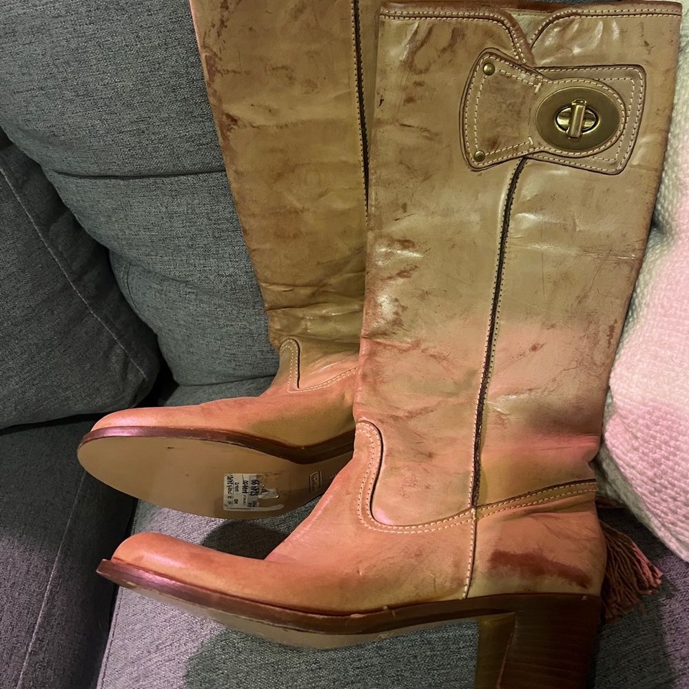 Coach Leather Cowgirl Boots